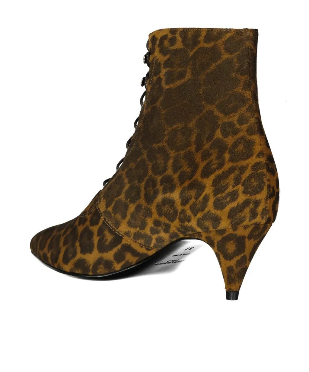 Pattern High-Heeled Ankle Boots