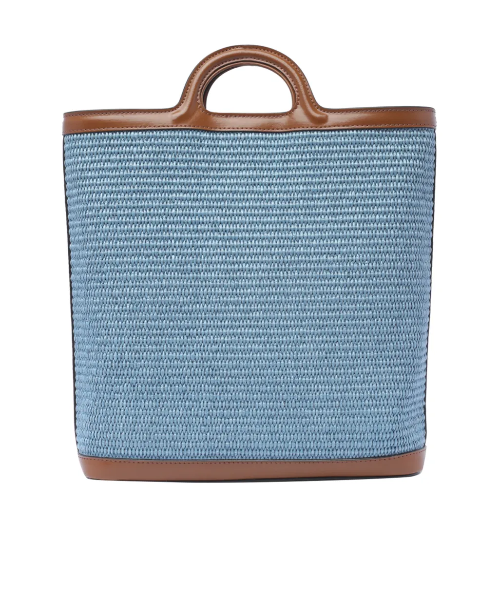 Marni Tropicalia Logo Embroidered Raffia Tote Bag