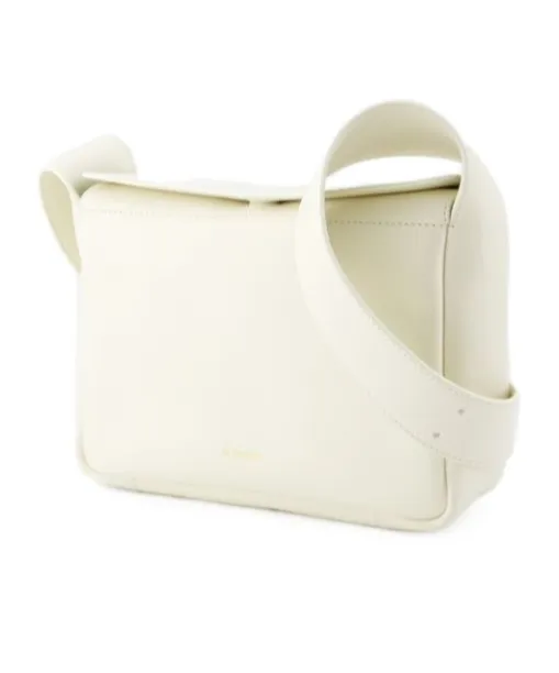 Jil Sander Logo Detailed Zip-Up Shoulder Bag