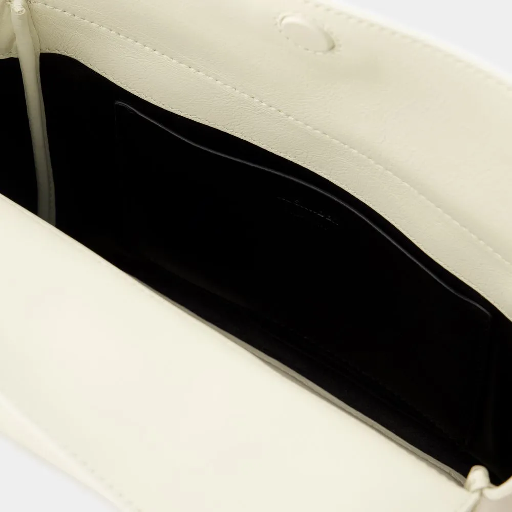Jil Sander Logo Detailed Zip-Up Shoulder Bag