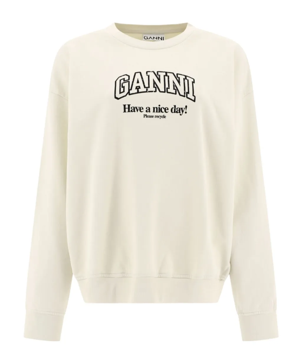 Ganni Sweatshirt With Logo