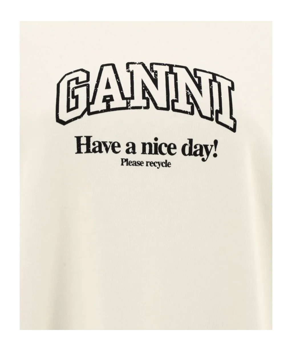 Ganni Sweatshirt With Logo