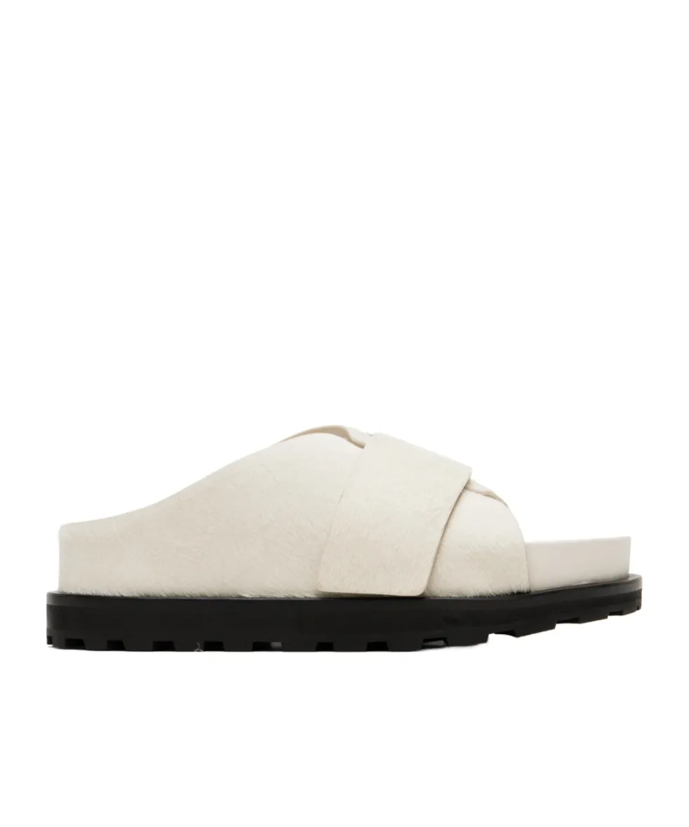 Platform Shearling Slides