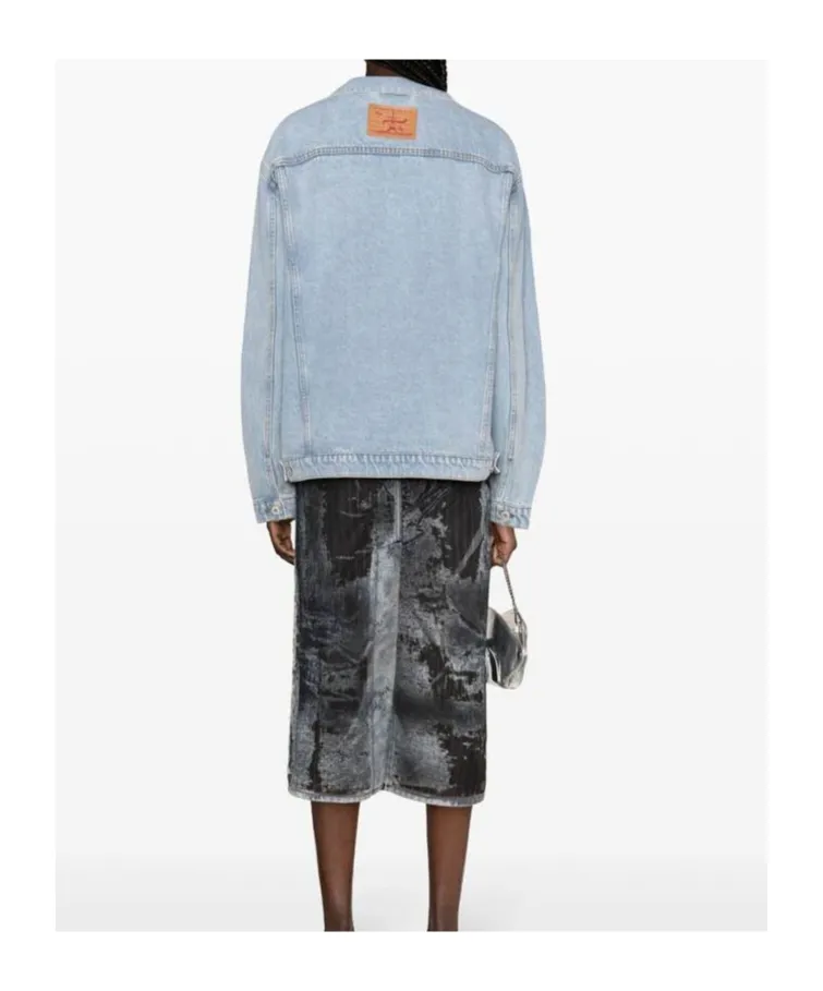 Long-Sleeved Denim Coat