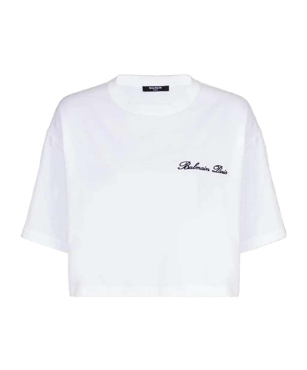 Balmain Signature Embroidered T-Shirt