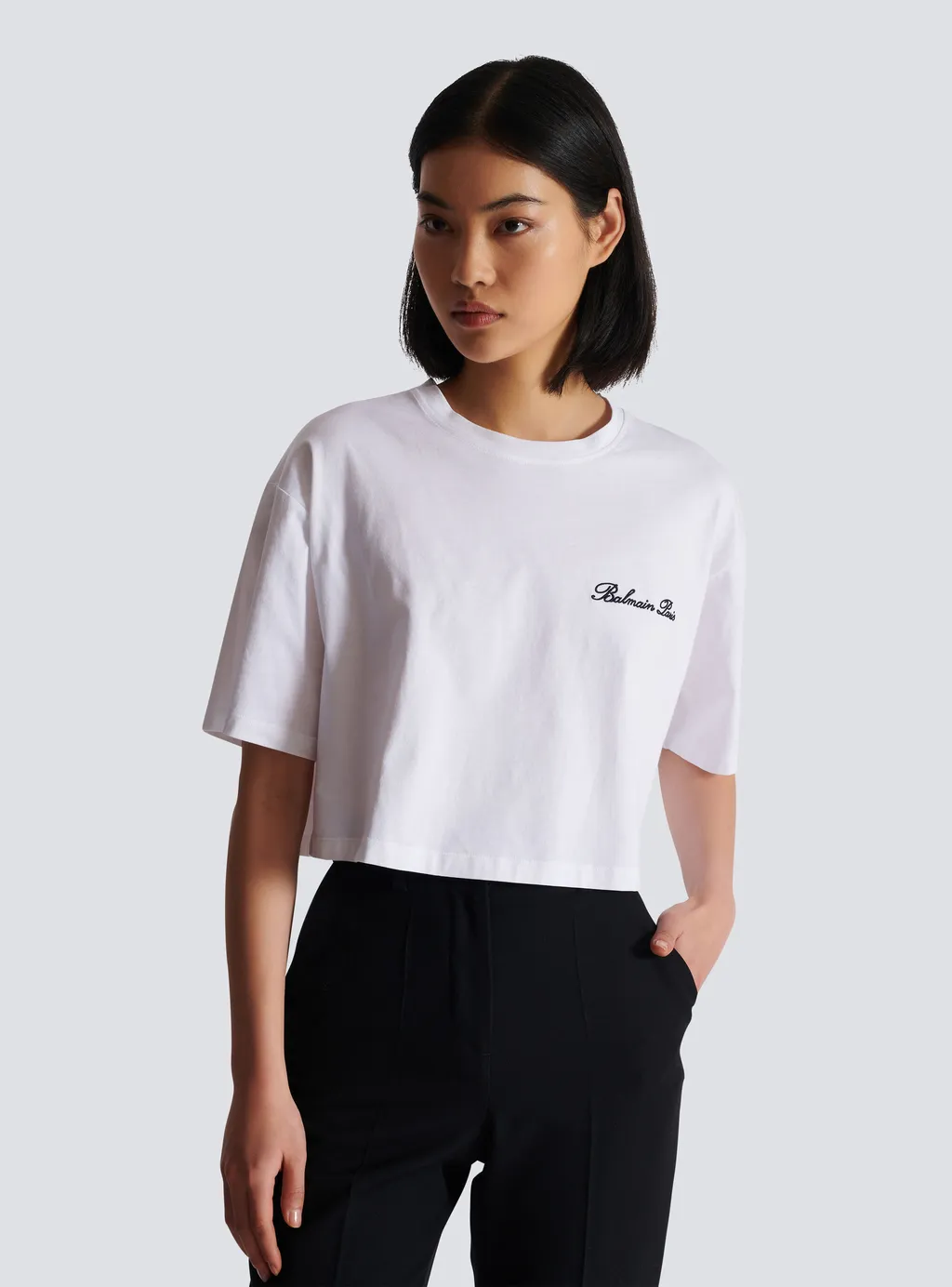Balmain Signature Embroidered T-Shirt