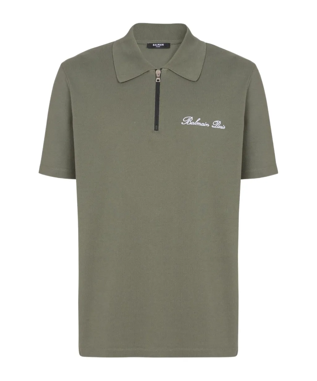 Balmain Logo Embroidered Short-Sleeved Polo Shirt