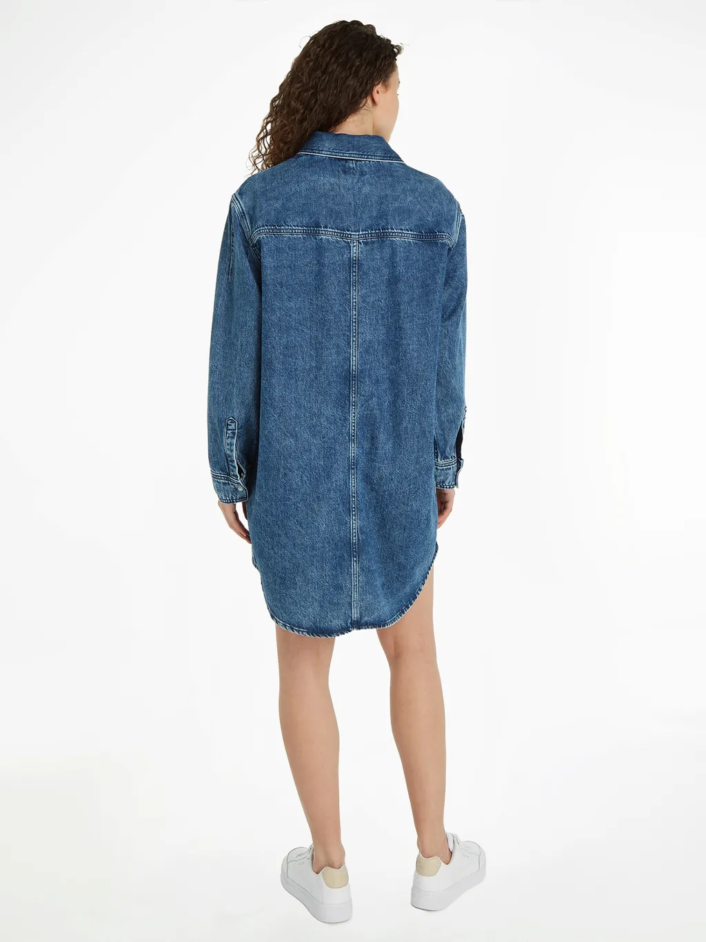 Long-Sleeved Denim Dress