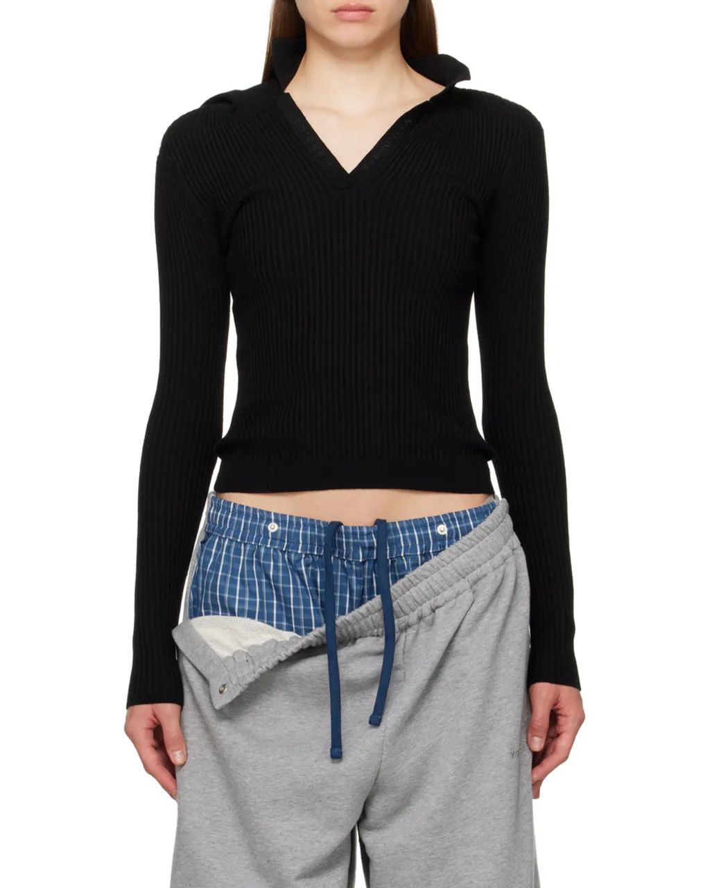 Ribbed-Knit Top