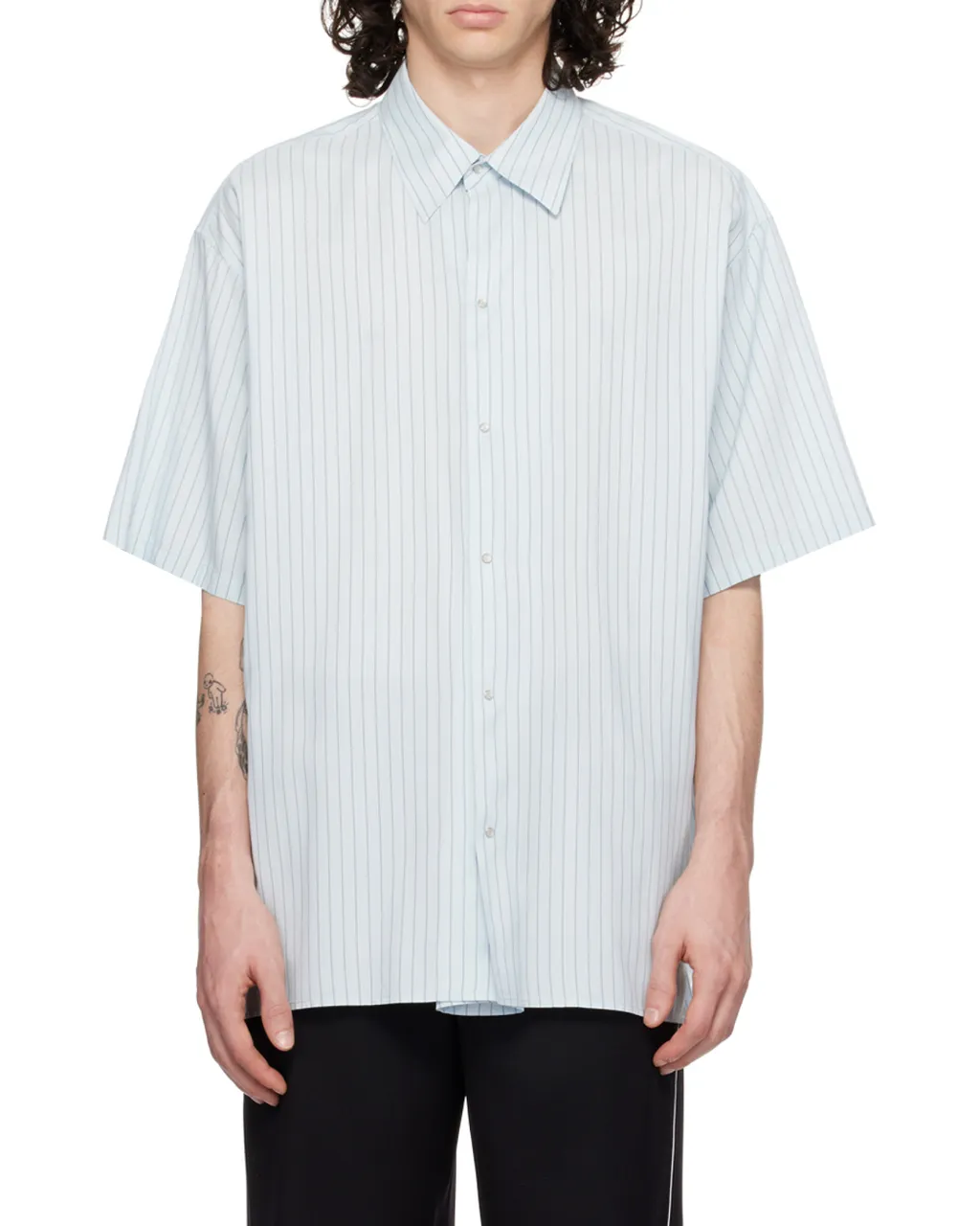 Lanvin Striped Short-Sleeved Shirt