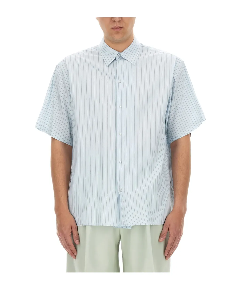 Lanvin Striped Short-Sleeved Shirt