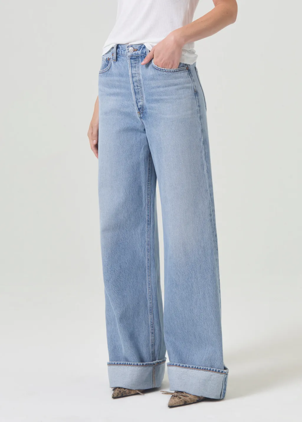 High-Waisted Wide-Leg Jeans