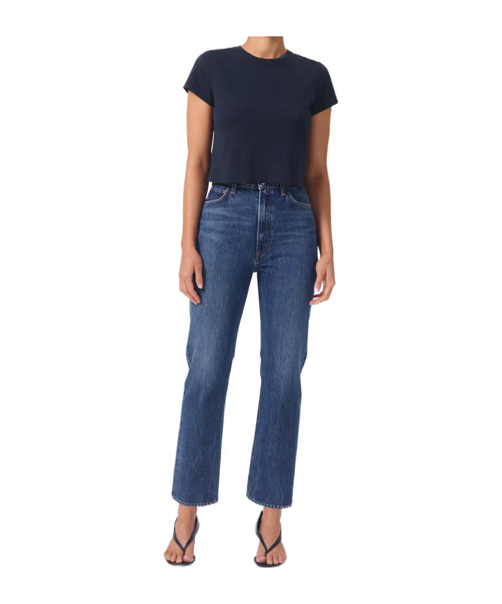 High-Waist Cropped Jeans