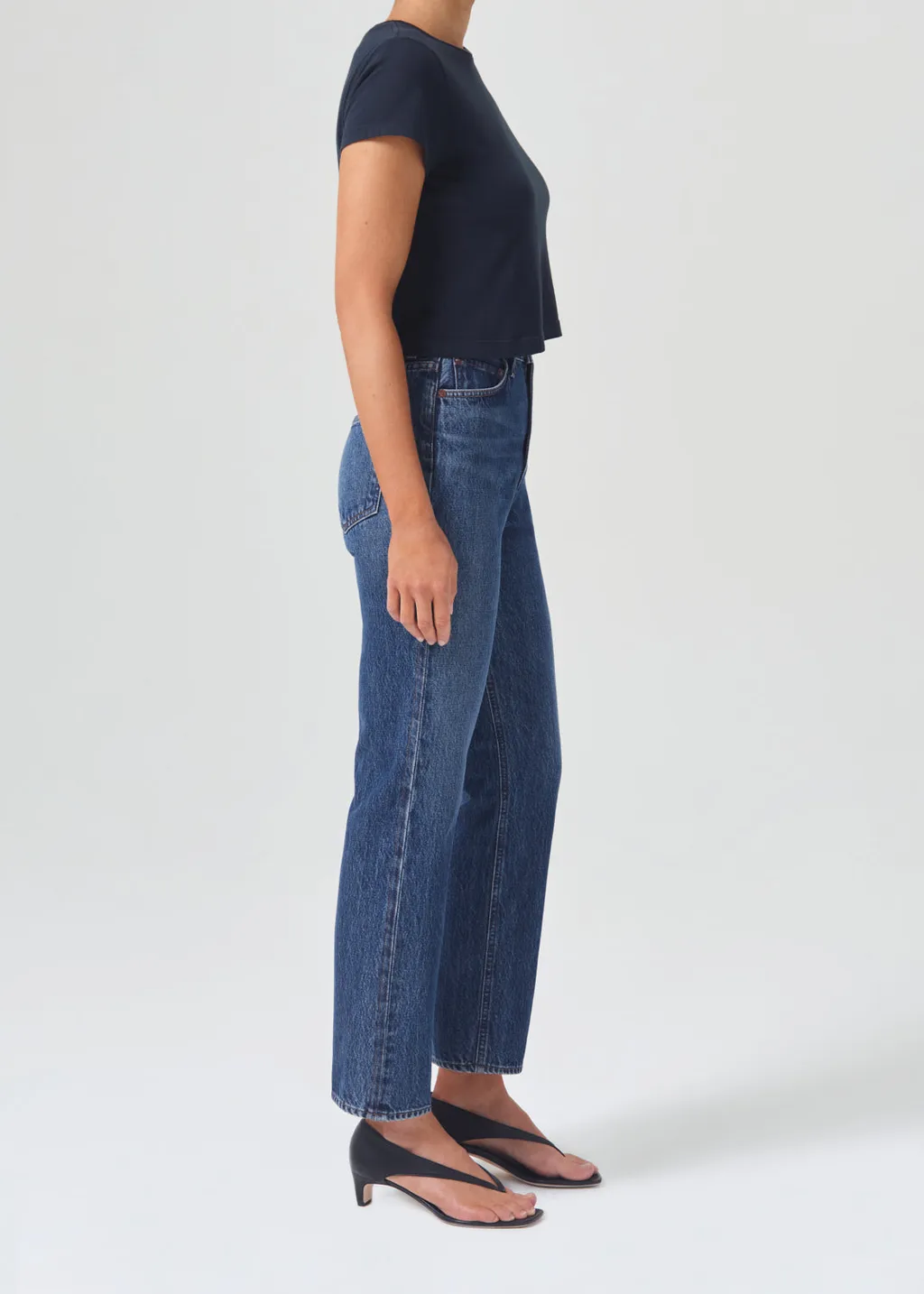 High-Waist Cropped Jeans