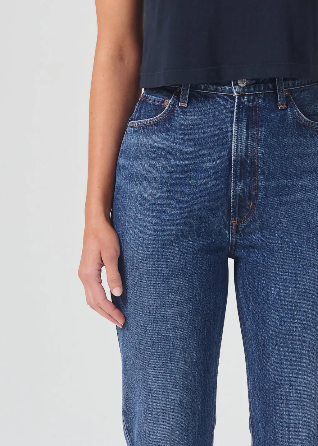 High-Waist Cropped Jeans