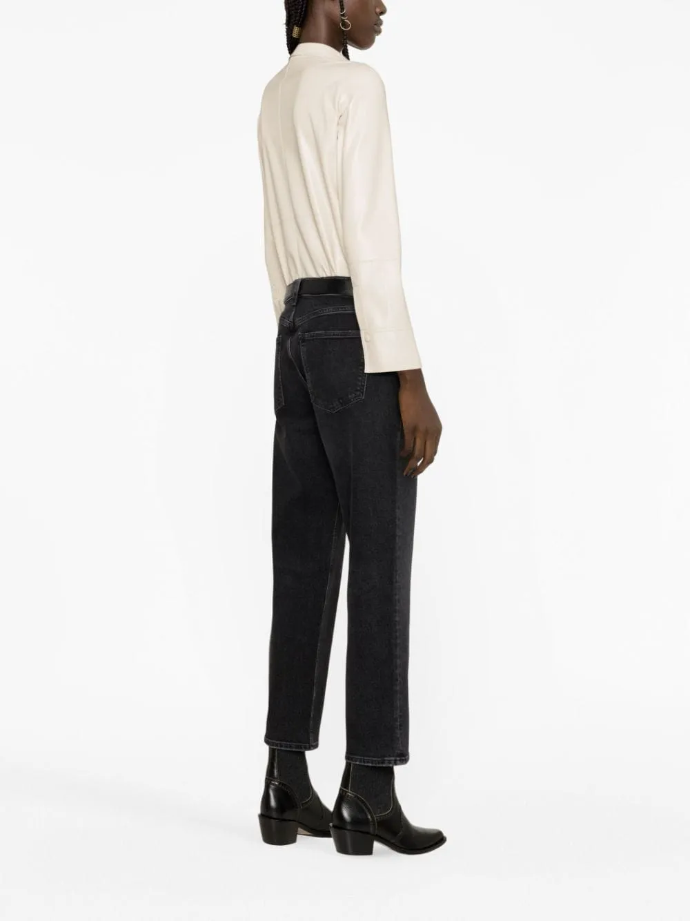 Kye Cropped Straight-Leg Jeans