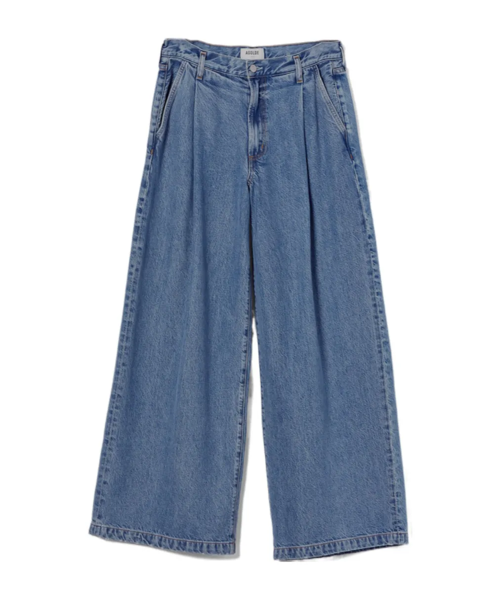 Agolde Ellis Pleated Wide-Leg Jeans