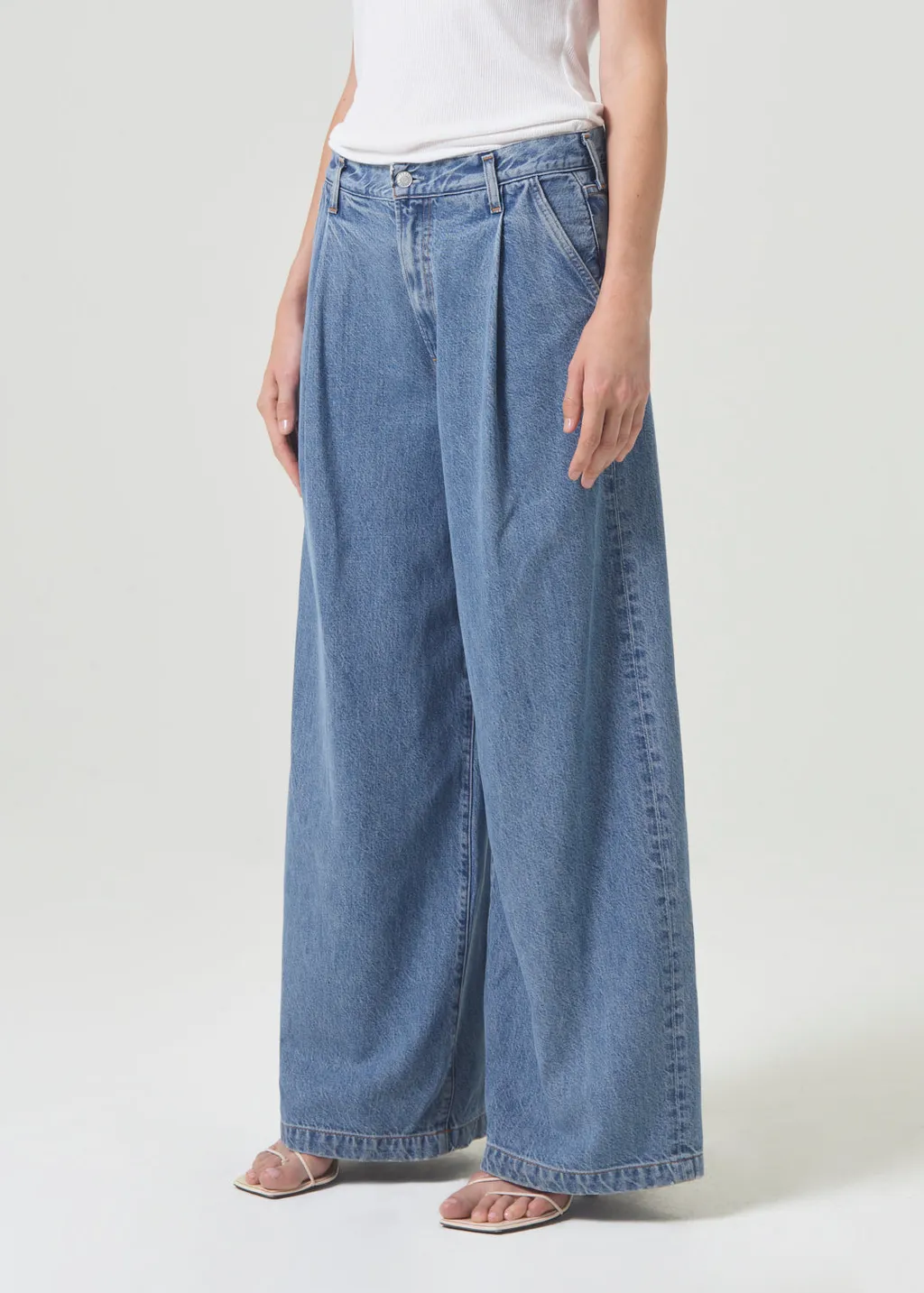 Agolde Ellis Pleated Wide-Leg Jeans