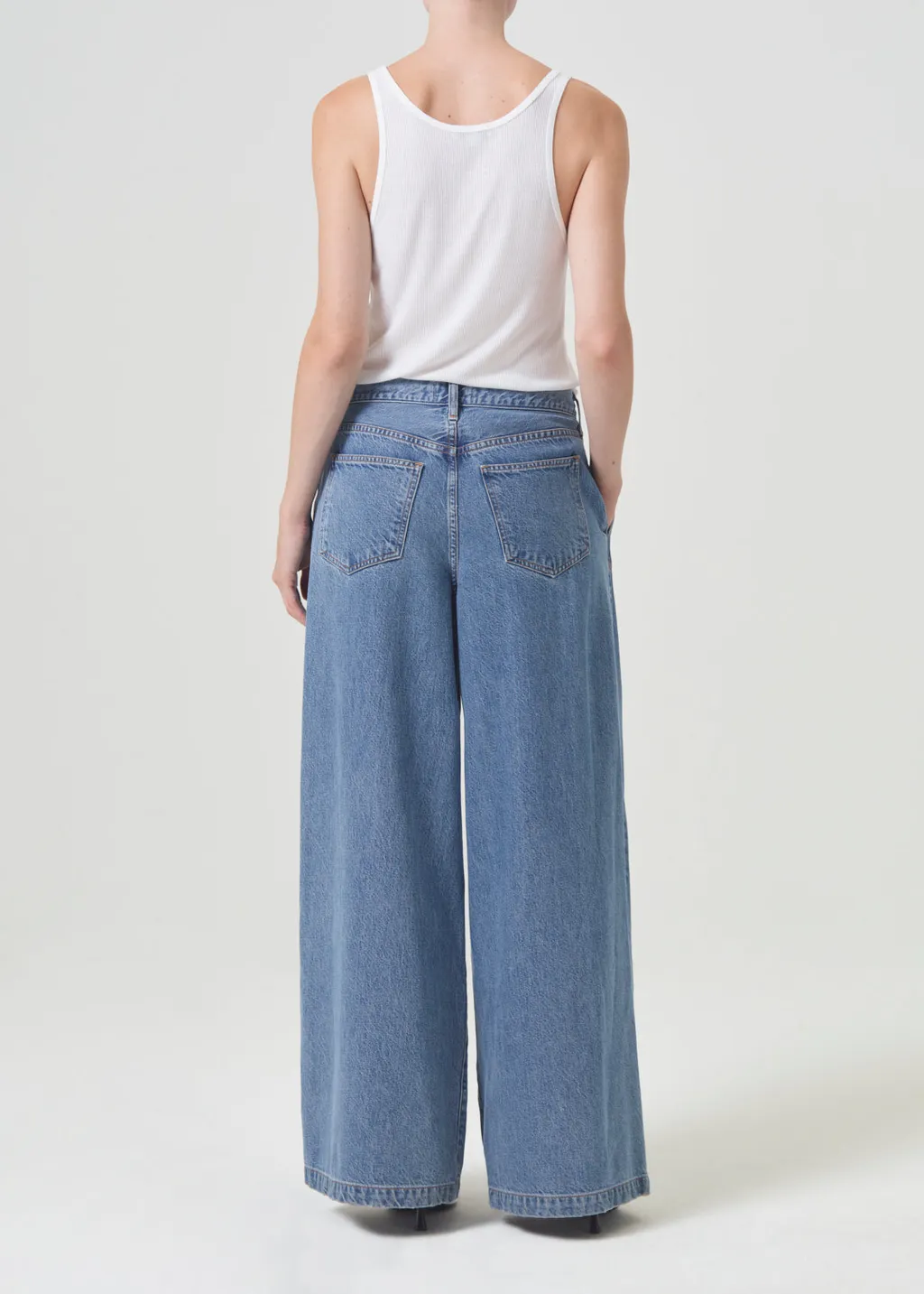 Agolde Ellis Pleated Wide-Leg Jeans