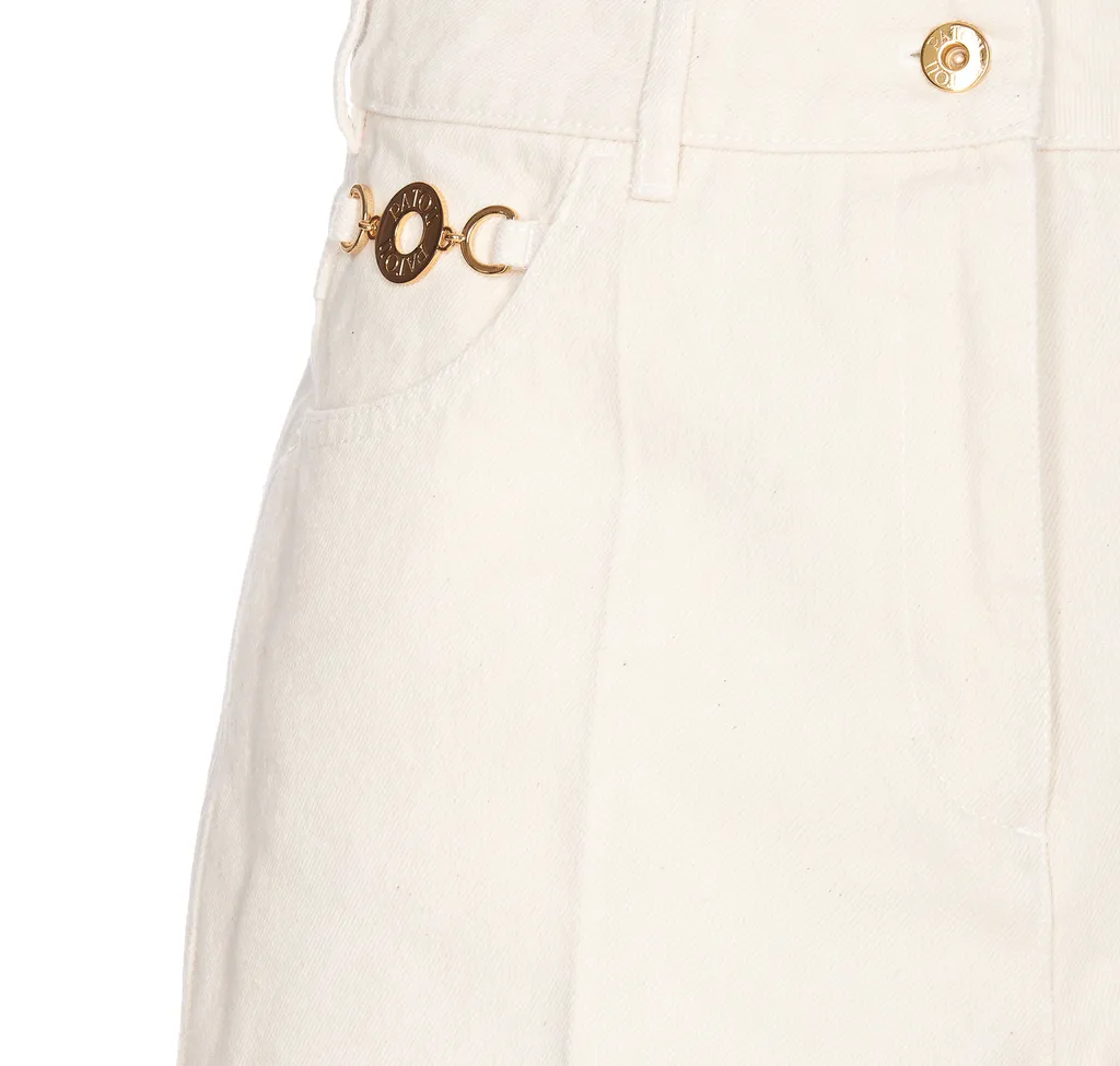 Patou Embellished High-Waist Shorts