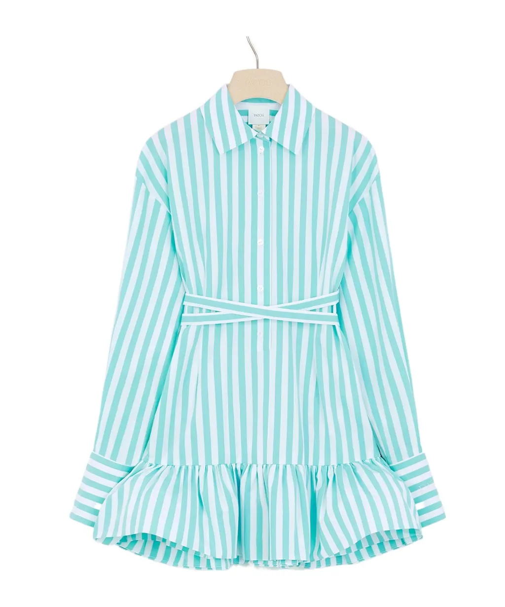 Patou Striped Collared Long-Sleeve Shirt
