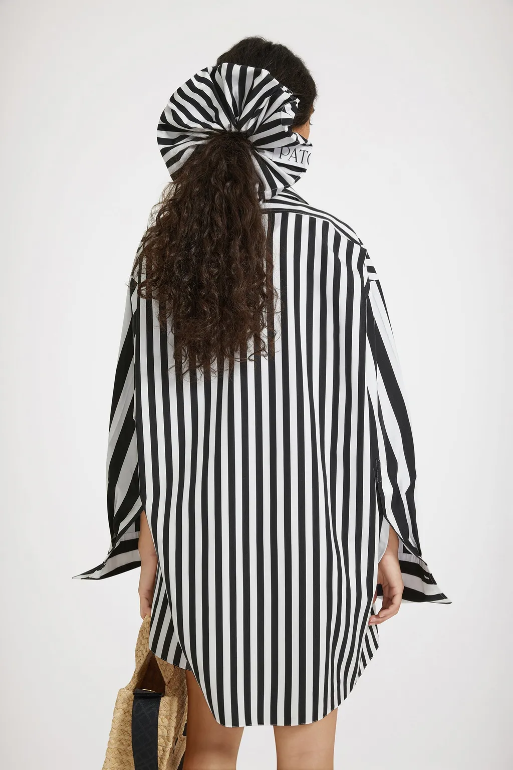 Patou Long Sleeved Striped Shirt Dress