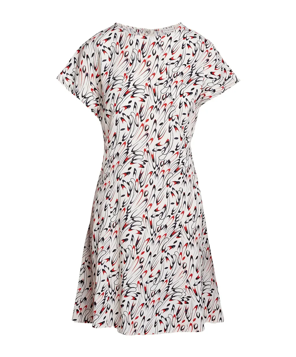Round-Collar Short-Sleeve Dress