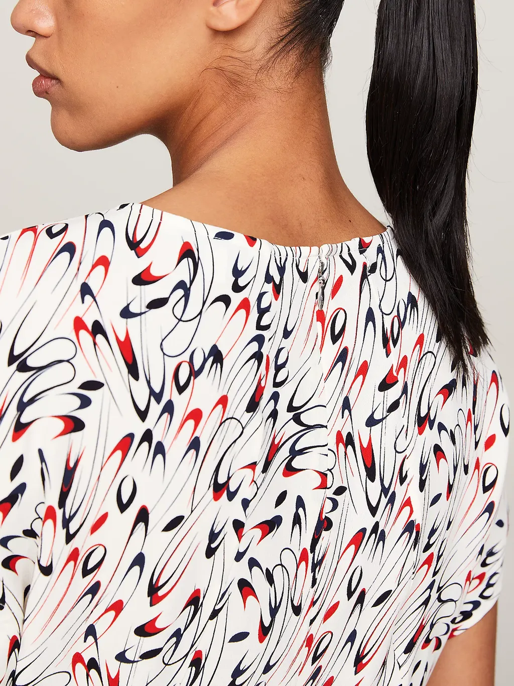 Round-Collar Short-Sleeve Dress