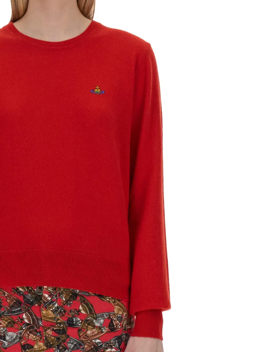 Vivienne Westwood Orb-Embroidered Crewneck Jumper