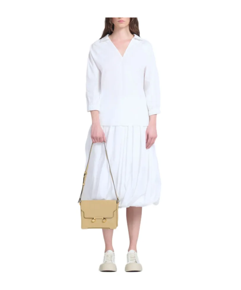 Marni Trunkaroo Foldover Top Medium Shoulder Bag