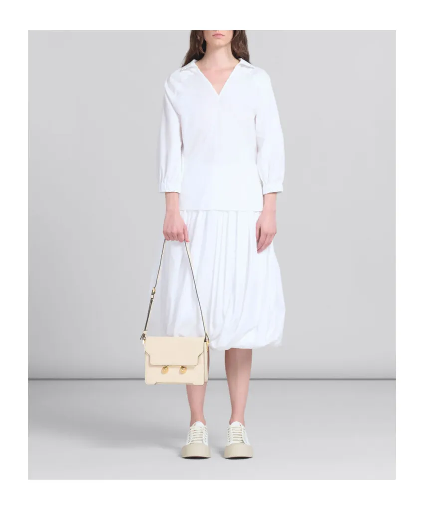 Marni Trunkaroo Foldover Top Medium Shoulder Bag