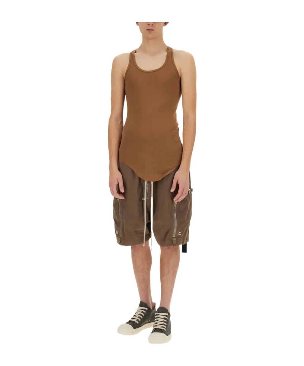 Rick Owens Drkshdw Sleeveless Curved Hem Tank Top