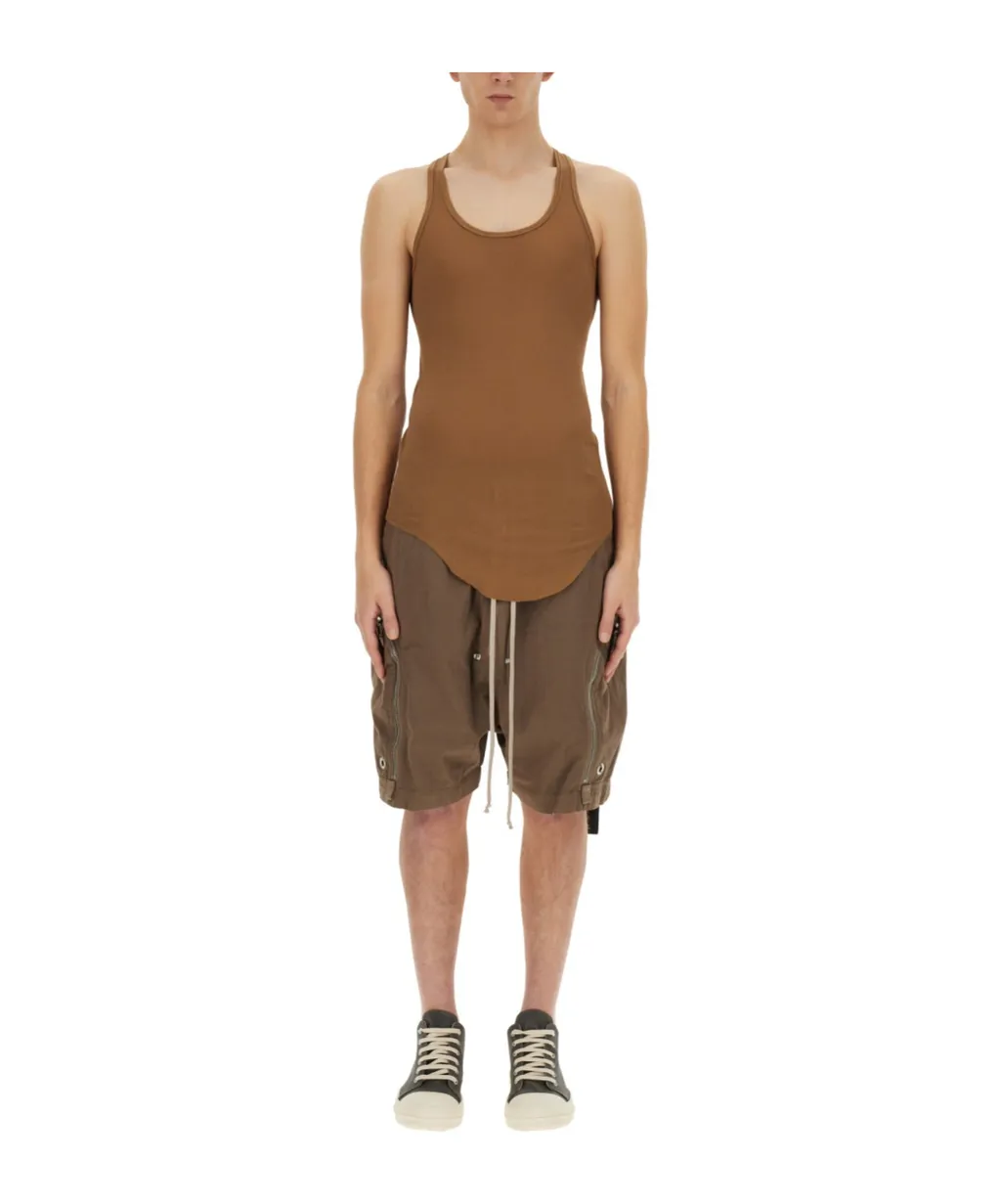 Rick Owens Drkshdw Sleeveless Curved Hem Tank Top
