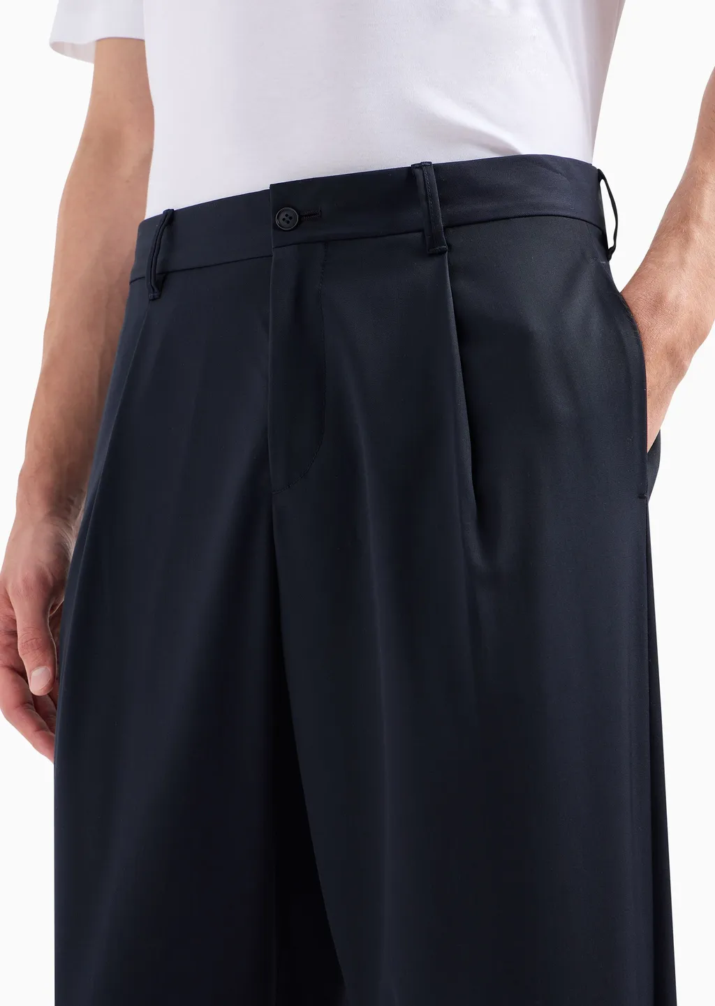 Giorgio Armani Tapered Leg Cropped Trousers