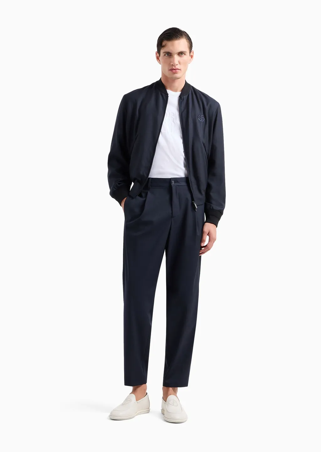 Giorgio Armani Tapered Leg Cropped Trousers