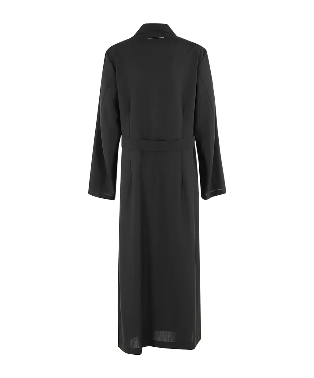 Belted Single-Breasted Maxi Coat
