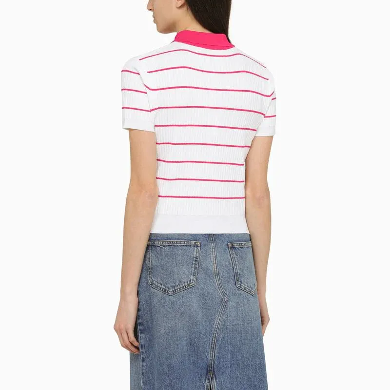 Dsquared2 Striped Knit Polo Shirt