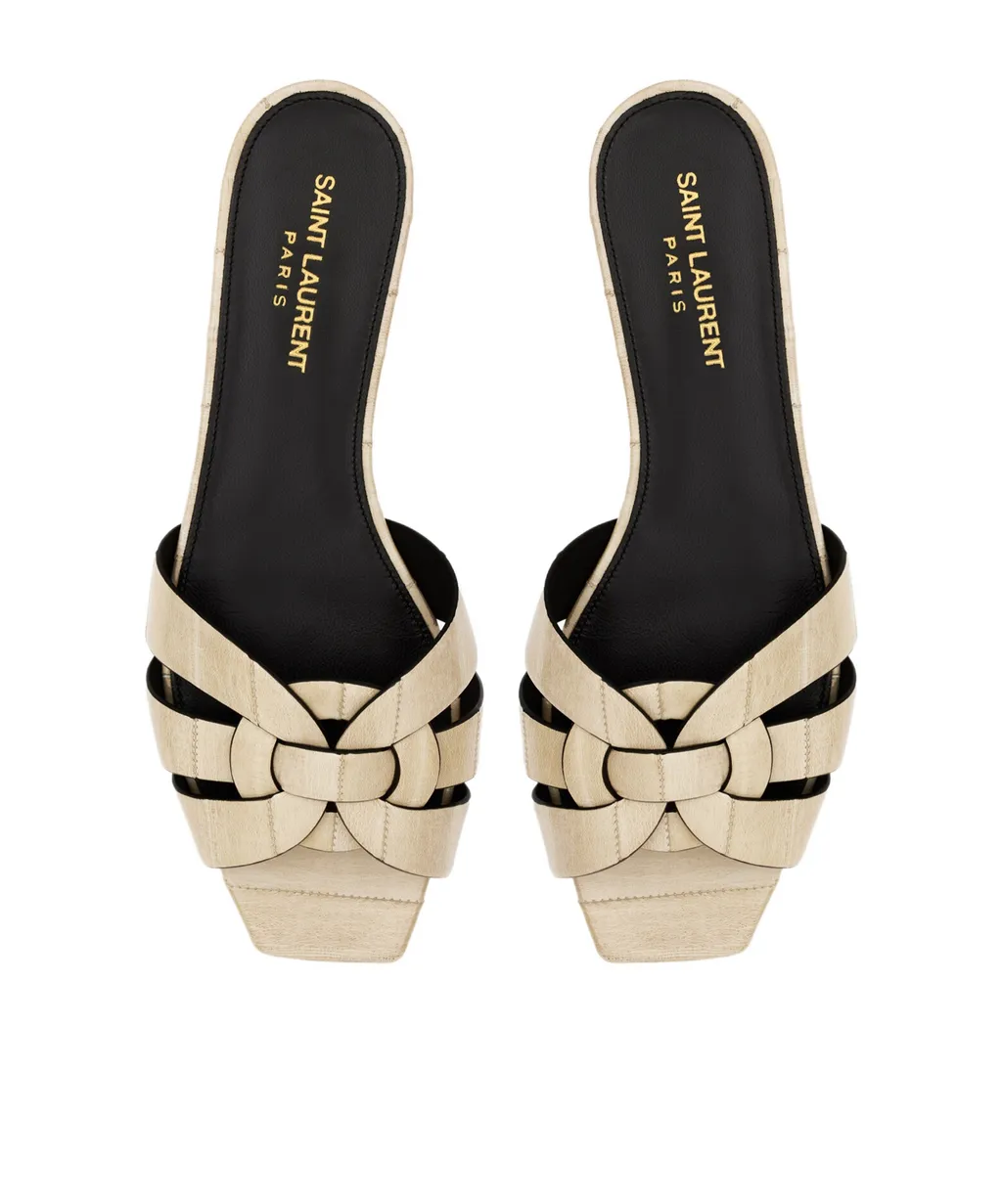 Saint Laurent Tribute Open Toe Mules