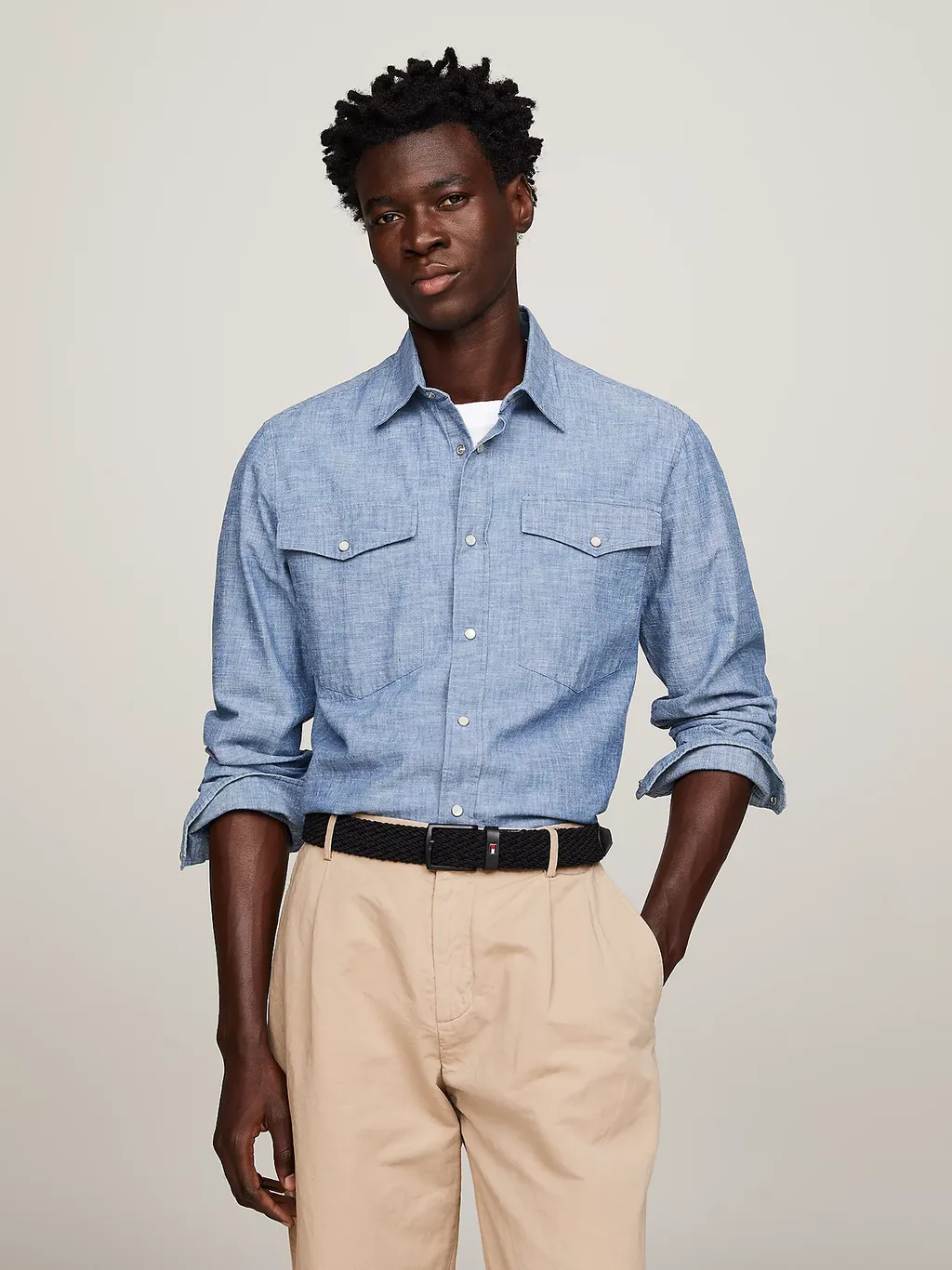 Lapel Denim Shirt