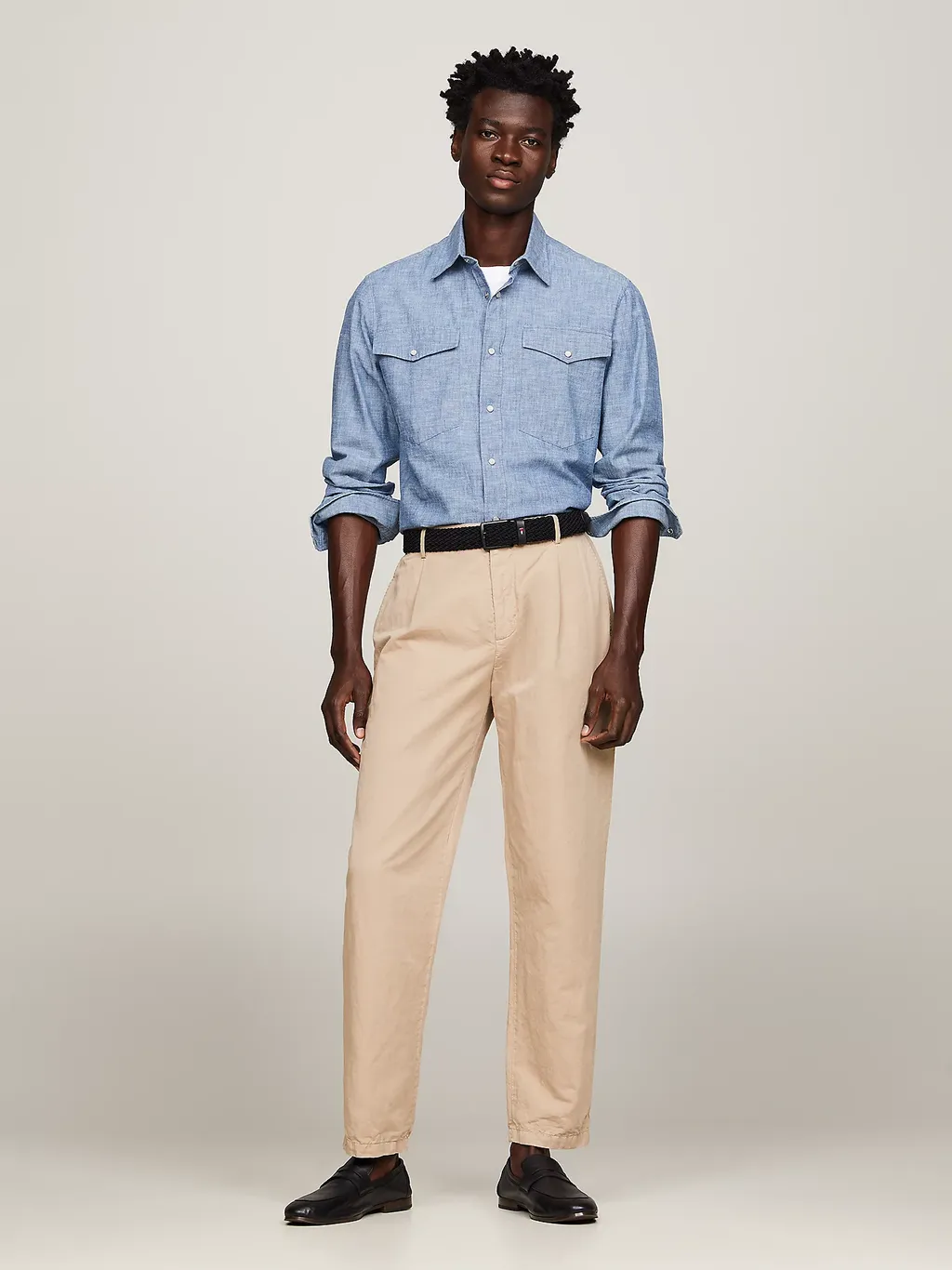 Lapel Denim Shirt