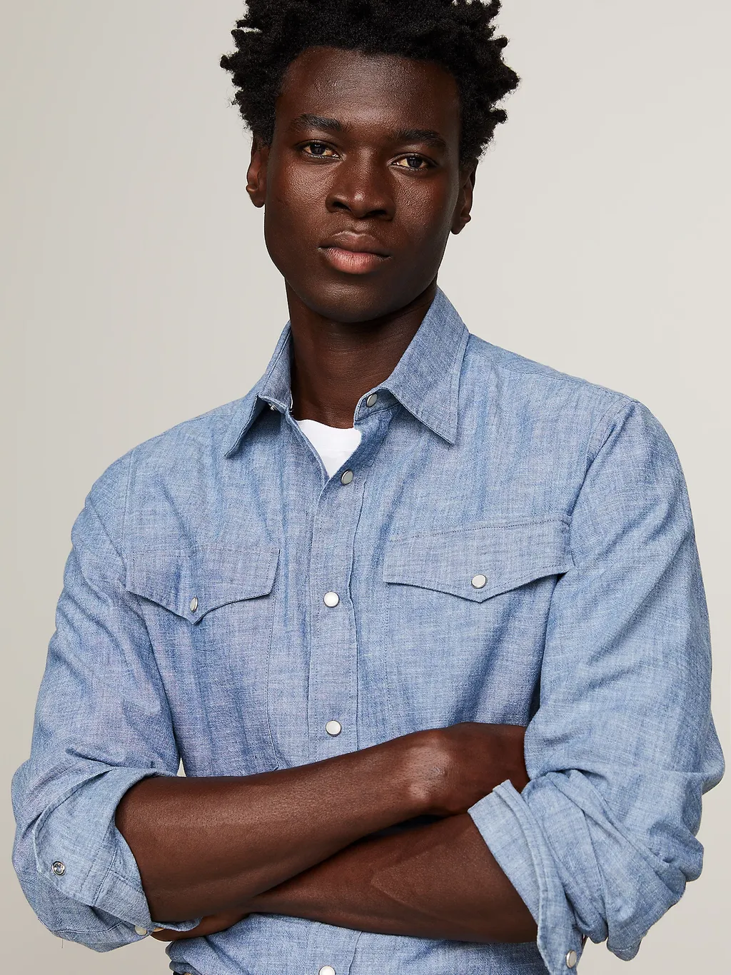 Lapel Denim Shirt