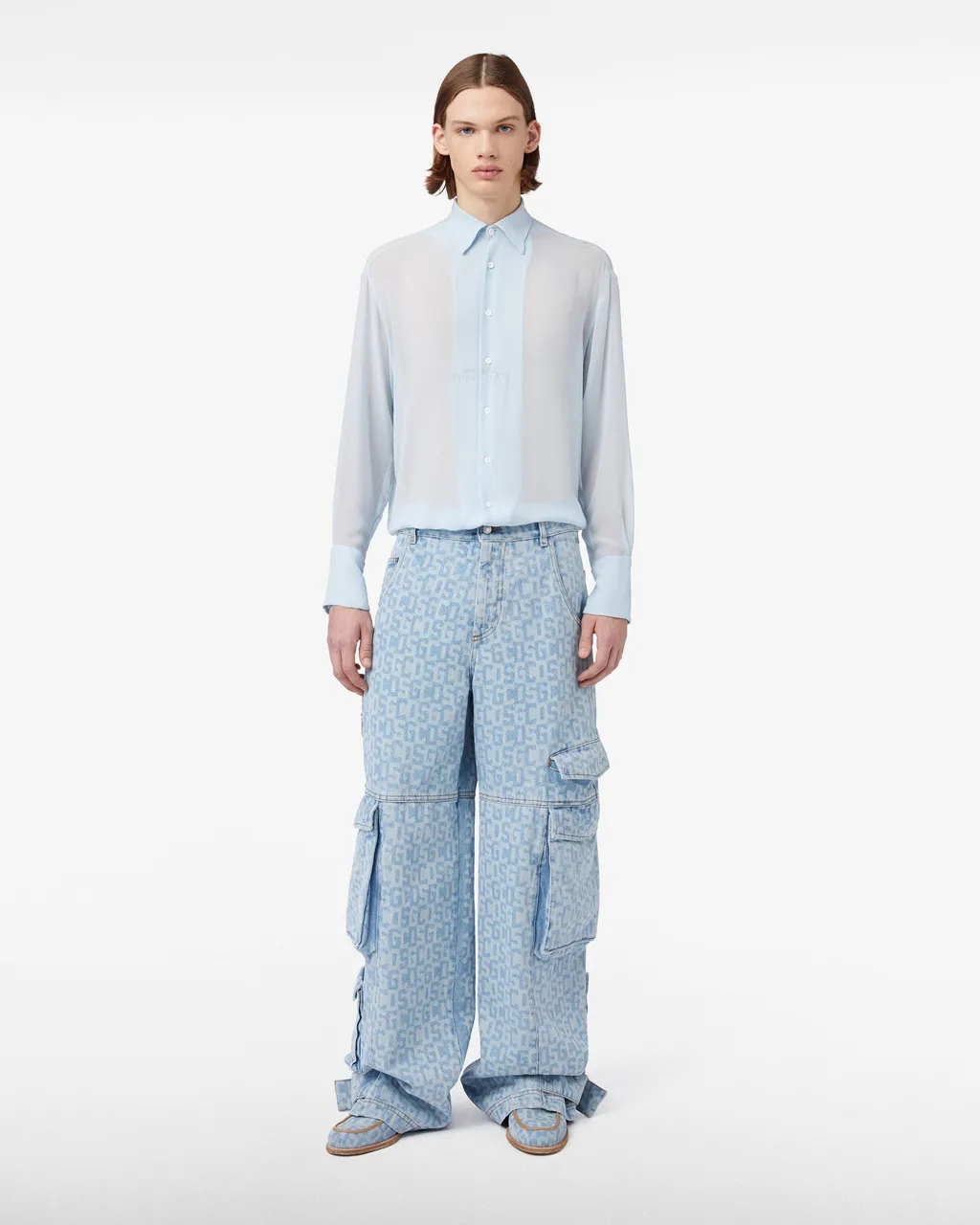 Logo-Print Cargo Jeans