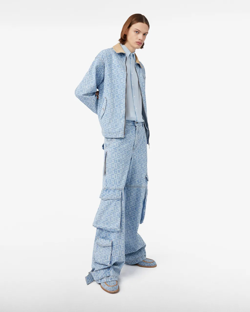 Logo-Print Cargo Jeans