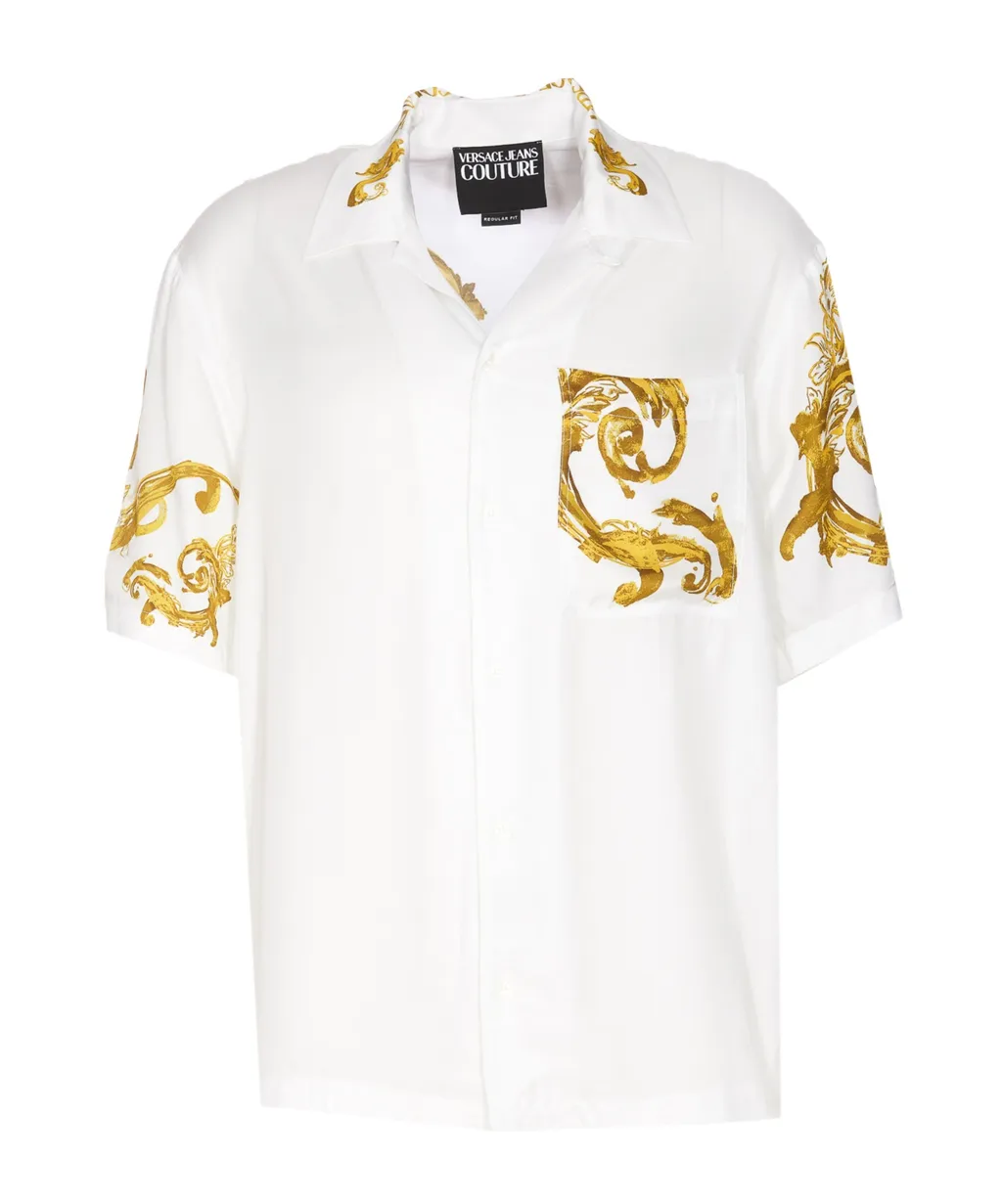 Versace Jeans Couture Baroccoflage Printed Straight Hem Shirt