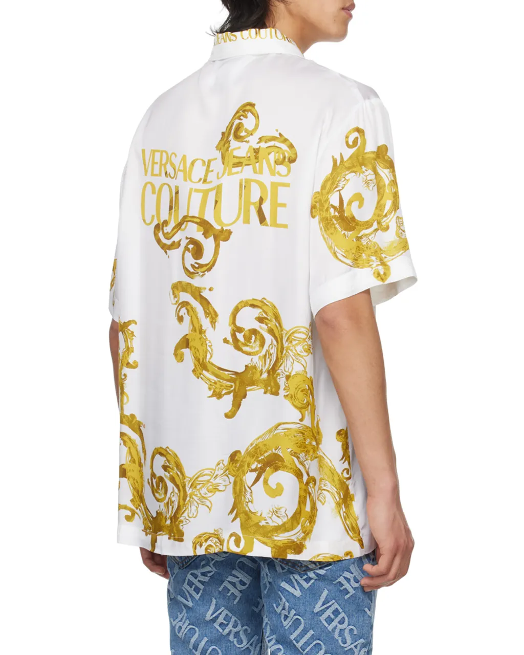 Versace Jeans Couture Baroccoflage Printed Straight Hem Shirt