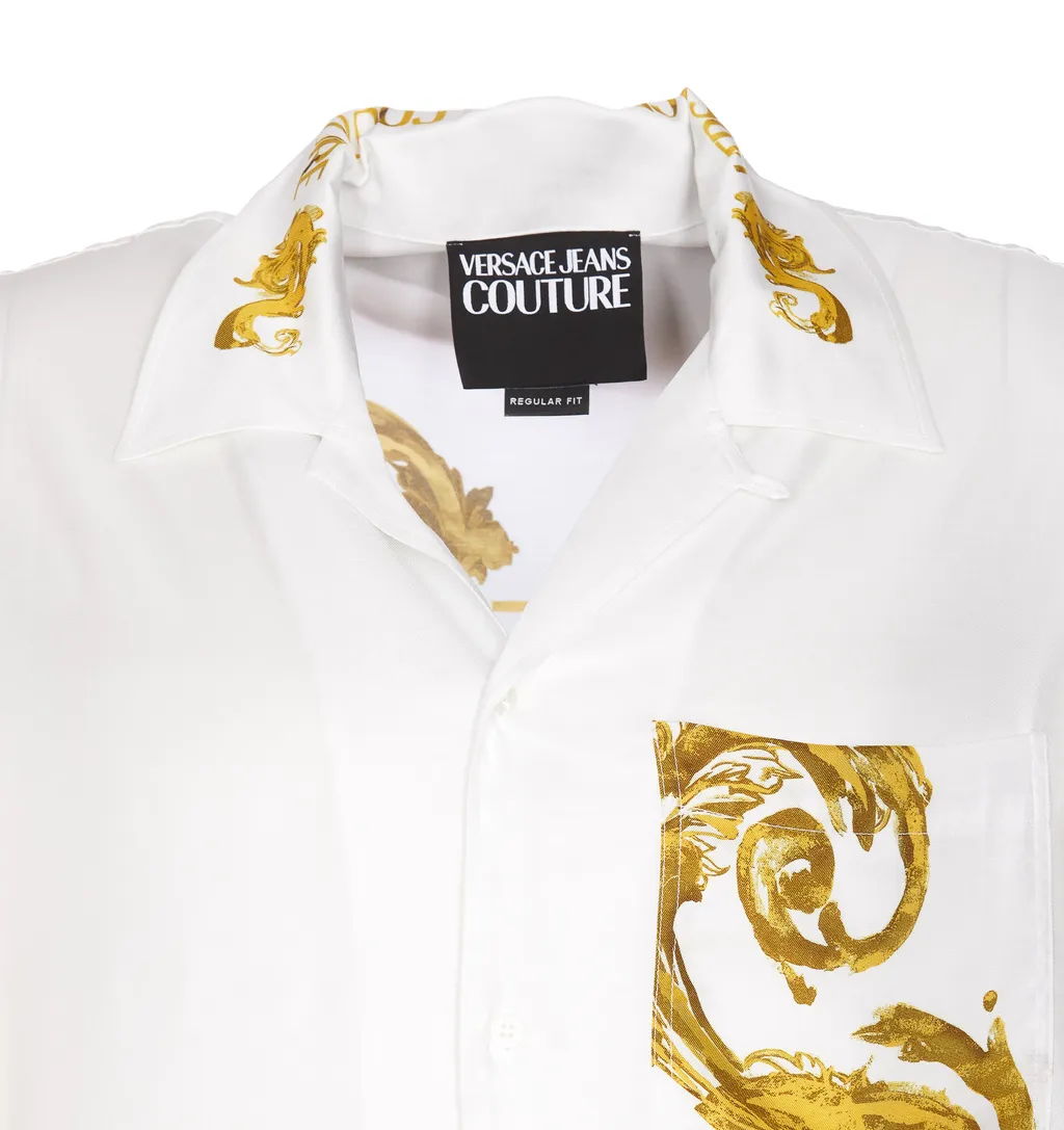Versace Jeans Couture Baroccoflage Printed Straight Hem Shirt