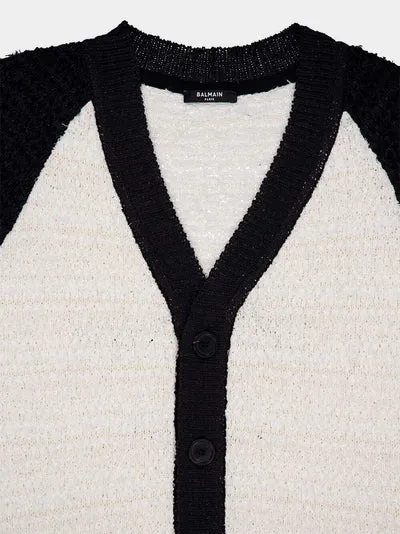 Balmain Two-Toned Tweed Cardigan