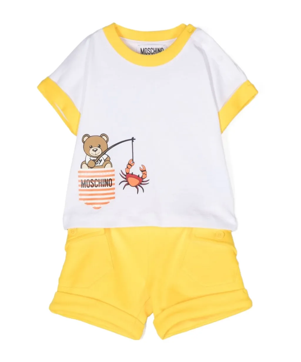 Logo-Print Cotton Shorts Set