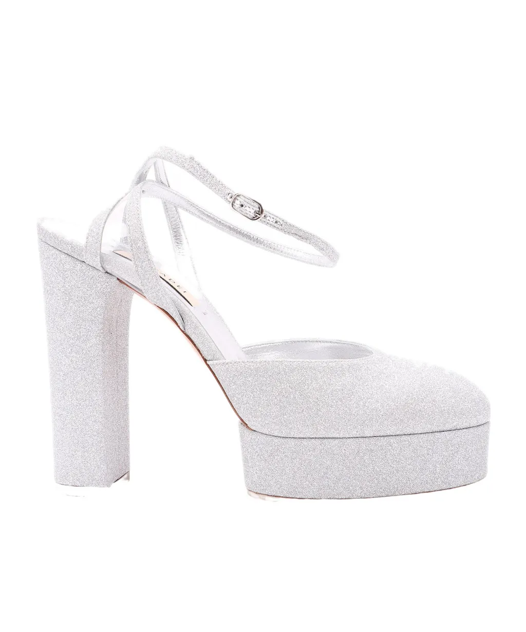 Casadei Betty Citylight Round-Toe Platform Pumps