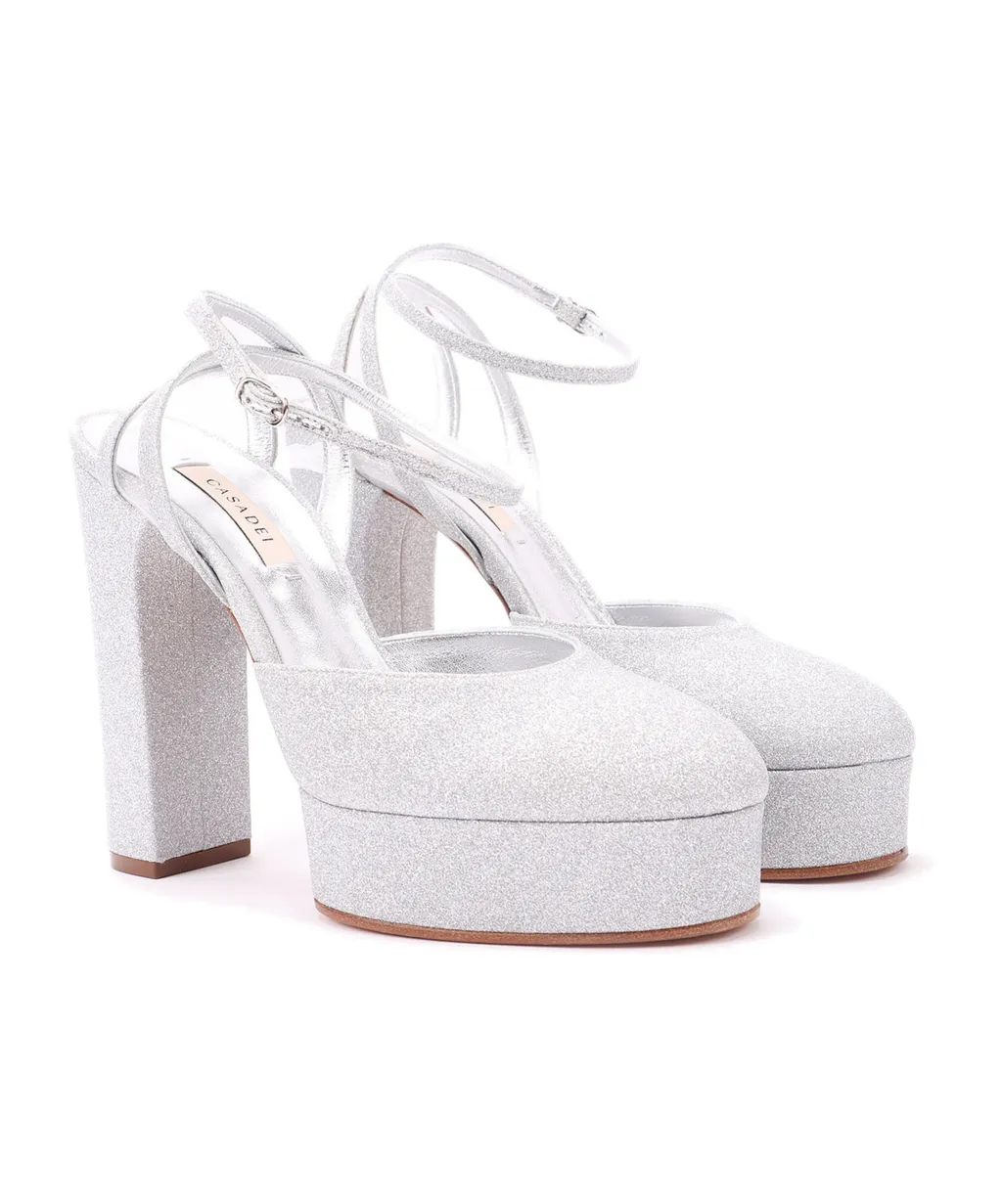 Casadei Betty Citylight Round-Toe Platform Pumps